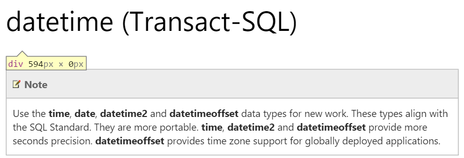 No, seriously, don&rsquo;t use DATETIME.