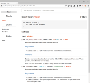 Auto-generated documentation for the flaker struct.